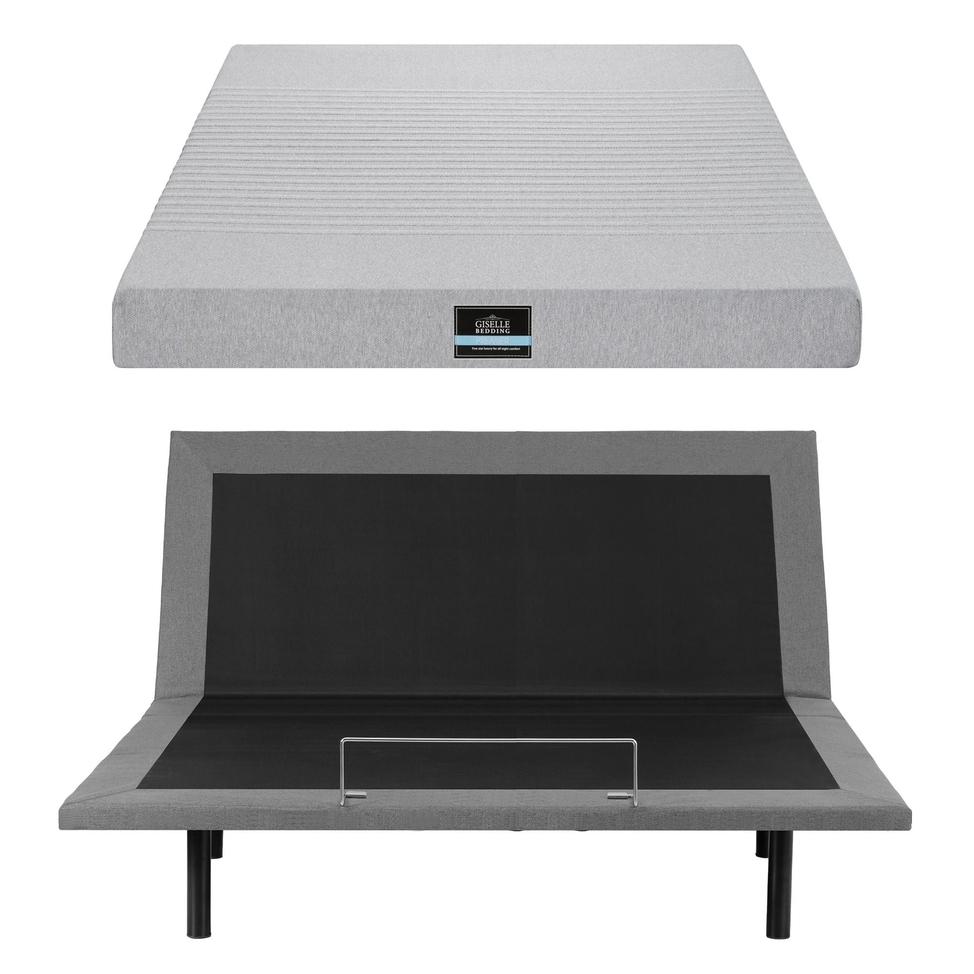 Artiss King Adjustable Electric Bed Base and Giselle NOBLE 15cm Memory Foam Mattress Set