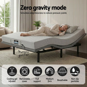 Artiss King Adjustable Electric Bed Base and Giselle NOBLE 15cm Memory Foam Mattress Set