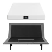 Artiss King size bed frame & Giselle Bedding King Mattress Combo, adjustable bed Base for Snoring Relief, Independent Head Foot Incline, Wireless Remote, Black,20cm Thickness