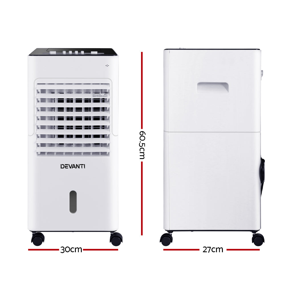 Devanti Evaporative Air Cooler Conditioner 6L EAC-C-BT-18J-WH