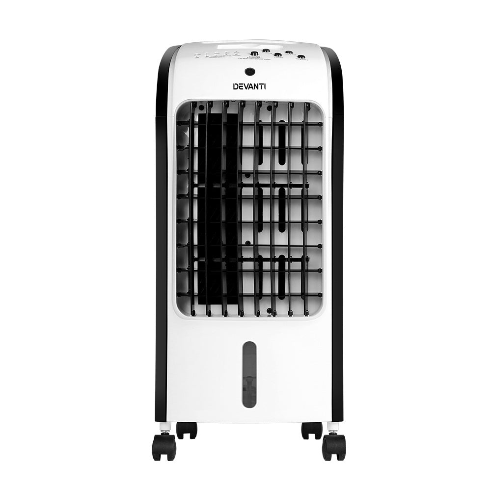 Devanti Evaporative Air Cooler Conditioner 4L EAC-C-RC-02S-GR