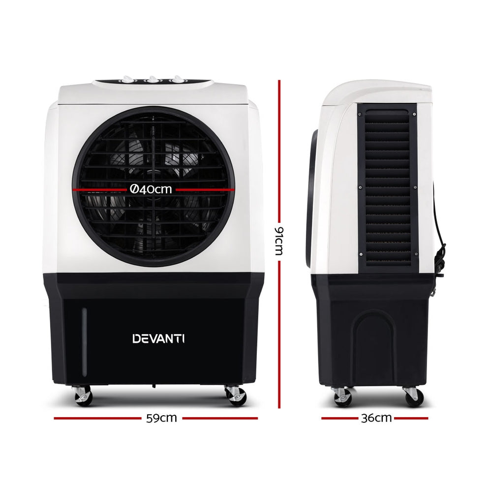 Devanti Evaporative Air Cooler Conditioner 45L EAC-E-020-BT-BL-WH