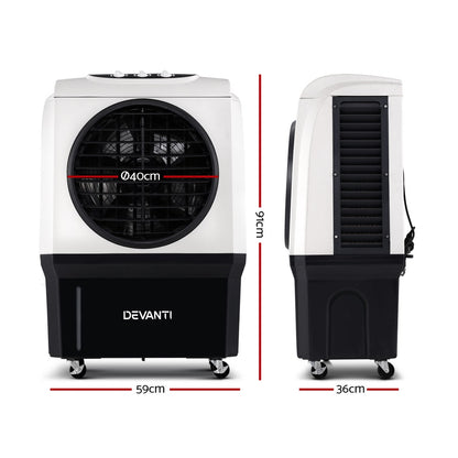 Devanti Evaporative Air Cooler Conditioner 45L EAC-E-020-BT-BL-WH