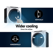 Devanti Evaporative Air Cooler Conditioner 60L EAC-E-050-RC-BL-WH