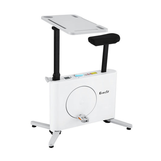 Everfit Exercise Bike Magnetic Desk Bike with Tabletop Fitness Home Workout Gym EB-B-DESK-BIKE-WH