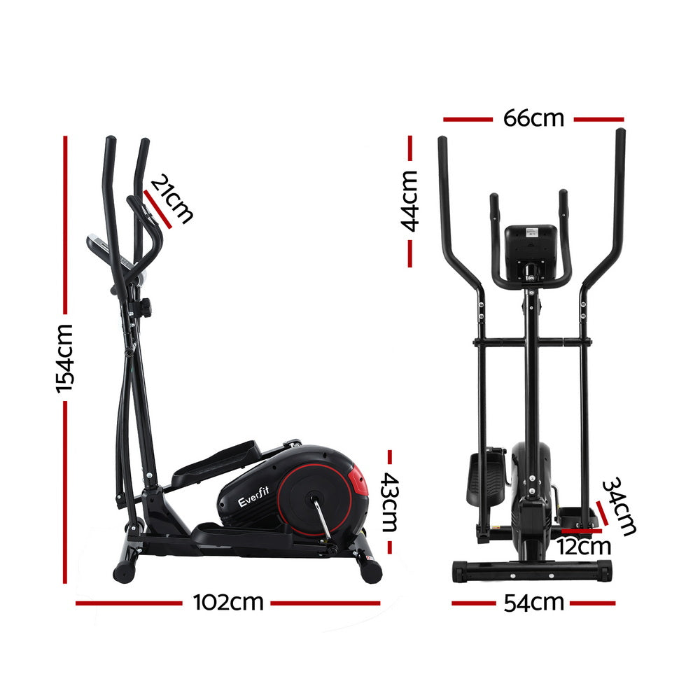Everfit Exercise Bike Elliptical Cross Trainer Home Gym Fitness Machine LCD EB-B-MB-01-BKRD