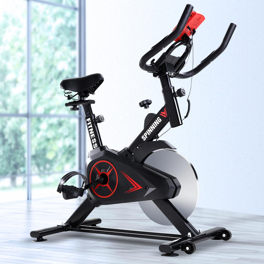 Everfit Spin Bike Exercise Bike Flywheel Cycling Home Gym Fitness Machine EB-B-SPIN-01-BK