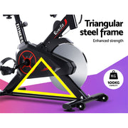 Everfit Spin Bike Exercise Bike Flywheel Cycling Home Gym Fitness Adjustable EB-B-SPIN-01-BK-DDS