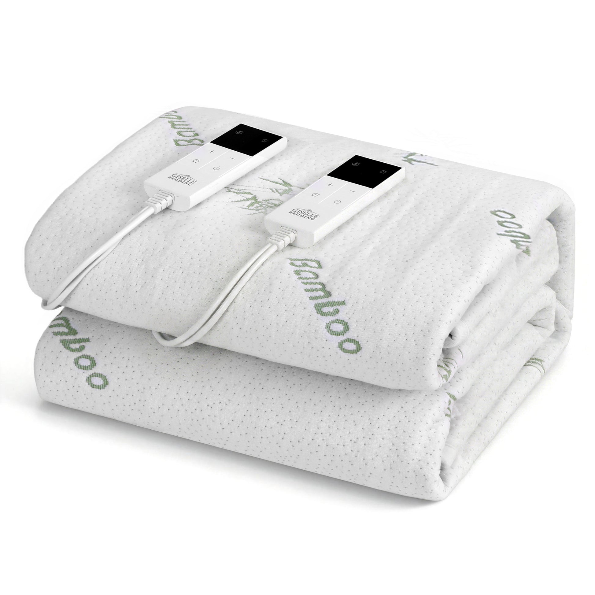 Giselle Electric Blanket Bamboo Fabric Double Fitted Heated Pad Underlay Washable Winter EB-C-BAM-LCD-D