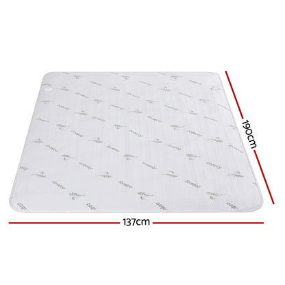 Giselle Electric Blanket Bamboo Fabric Double Fitted Heated Pad Underlay Washable Winter EB-C-BAM-LCD-D