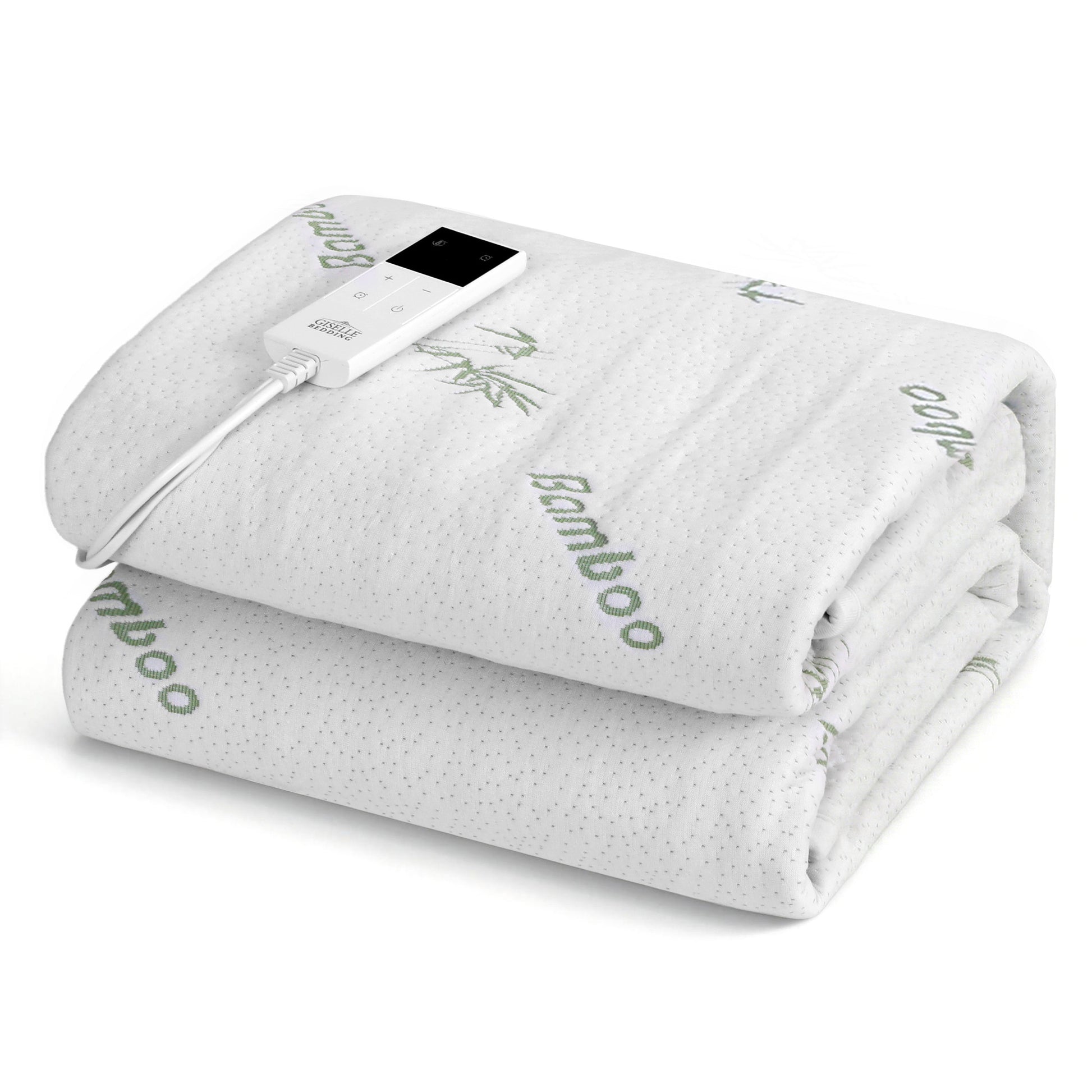 Giselle Electric Blanket Bamboo Fabric King Single Fitted Heated Pad Underlay Washable Winter EB-C-BAM-LCD-KS