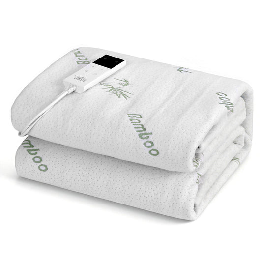 Giselle Electric Blanket Bamboo Fabric Single Fitted Heated Pad Underlay Washable Winter EB-C-BAM-LCD-S