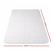 Giselle Electric Blanket LED Remote Sherpa Fleece Underlay Fully Fitted Machine Washable King Single EB-C-FL-LCD-KS
