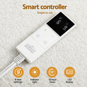 Giselle Electric Blanket LED Remote Sherpa Fleece Underlay Fully Fitted Machine Washable King Single EB-C-FL-LCD-KS