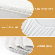 Giselle Electric Blanket LED Remote Sherpa Fleece Underlay Fully Fitted Machine Washable King Single EB-C-FL-LCD-KS