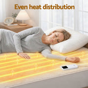 Giselle Electric Blanket LED Remote Sherpa Fleece Underlay Fully Fitted Machine Washable King Single EB-C-FL-LCD-KS