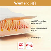 Giselle Electric Blanket King Single Heated Fully Fitted Washable Pad Winter Warm EB-C-POLY-MC-KS