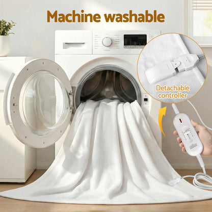 Giselle Electric Blanket King Single Heated Fully Fitted Washable Pad Winter Warm EB-C-POLY-MC-KS