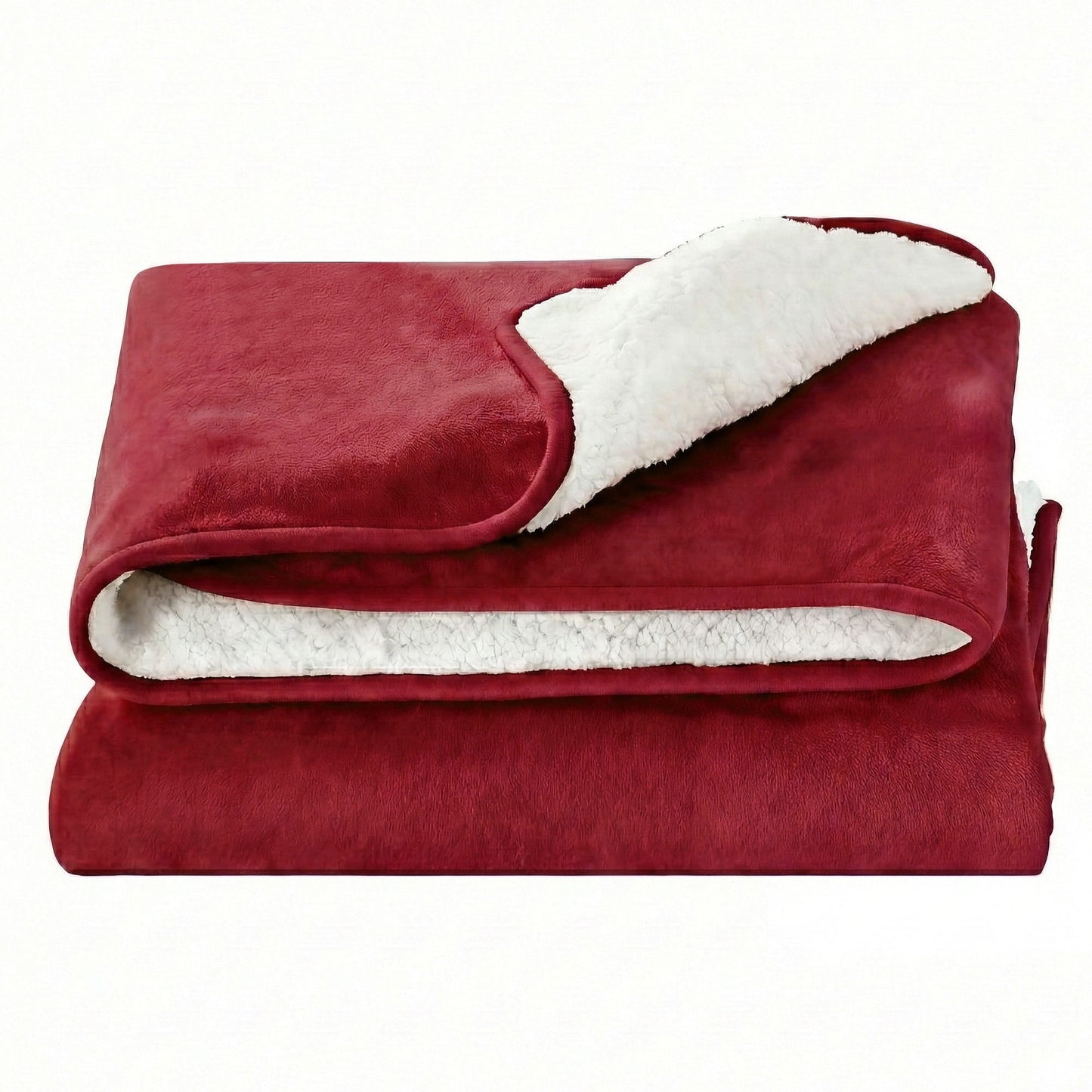 Giselle Electric Throw Rug Double Size 200x180cm Fleece Flannel Heated Blanket Burgundy EB-C-THROW-DS-200-BGD