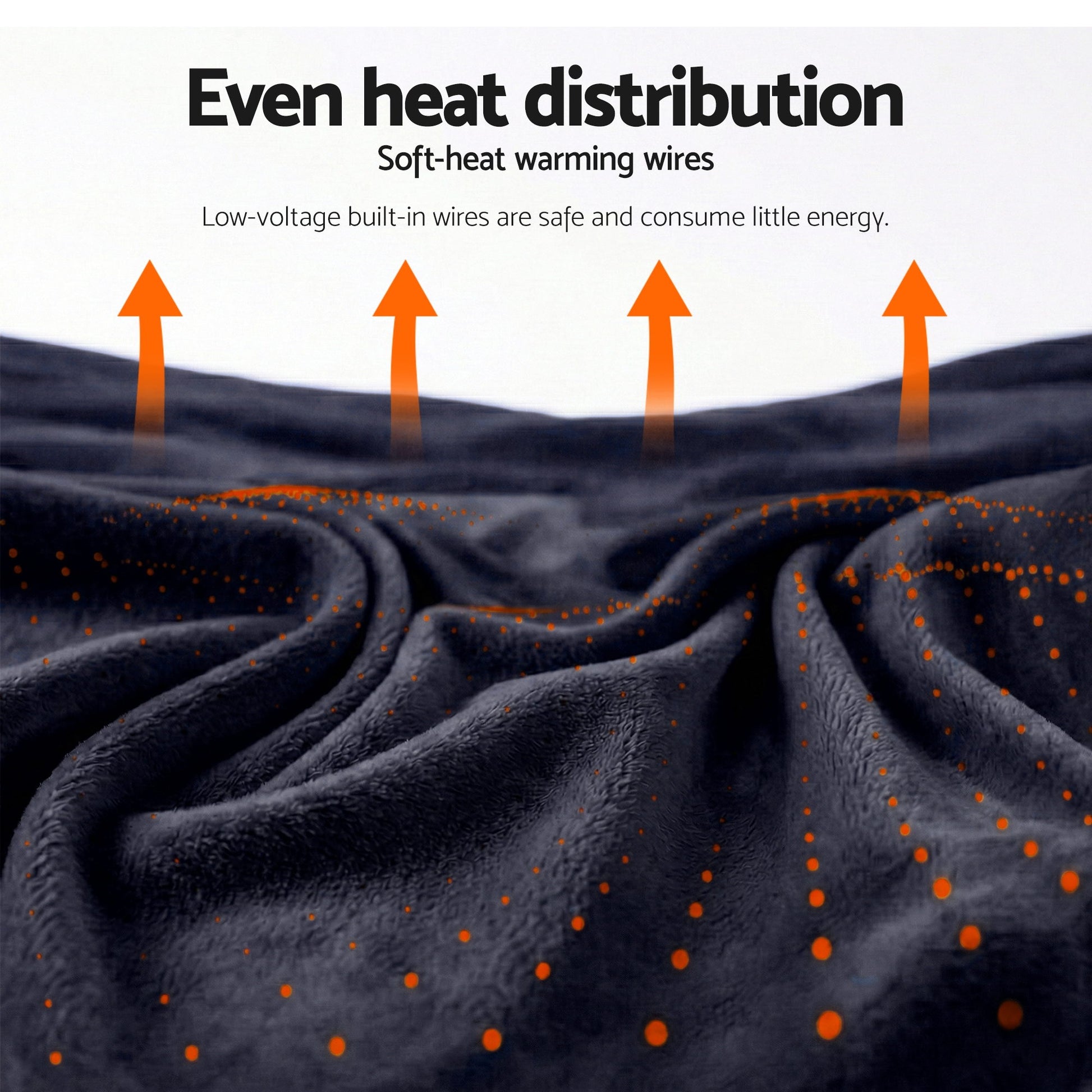 Giselle Electric Throw Rug Double Size 200x180cm Coral Fleece Heated Blanket Charcoal EB-C-THROW-RUG-200-CHR