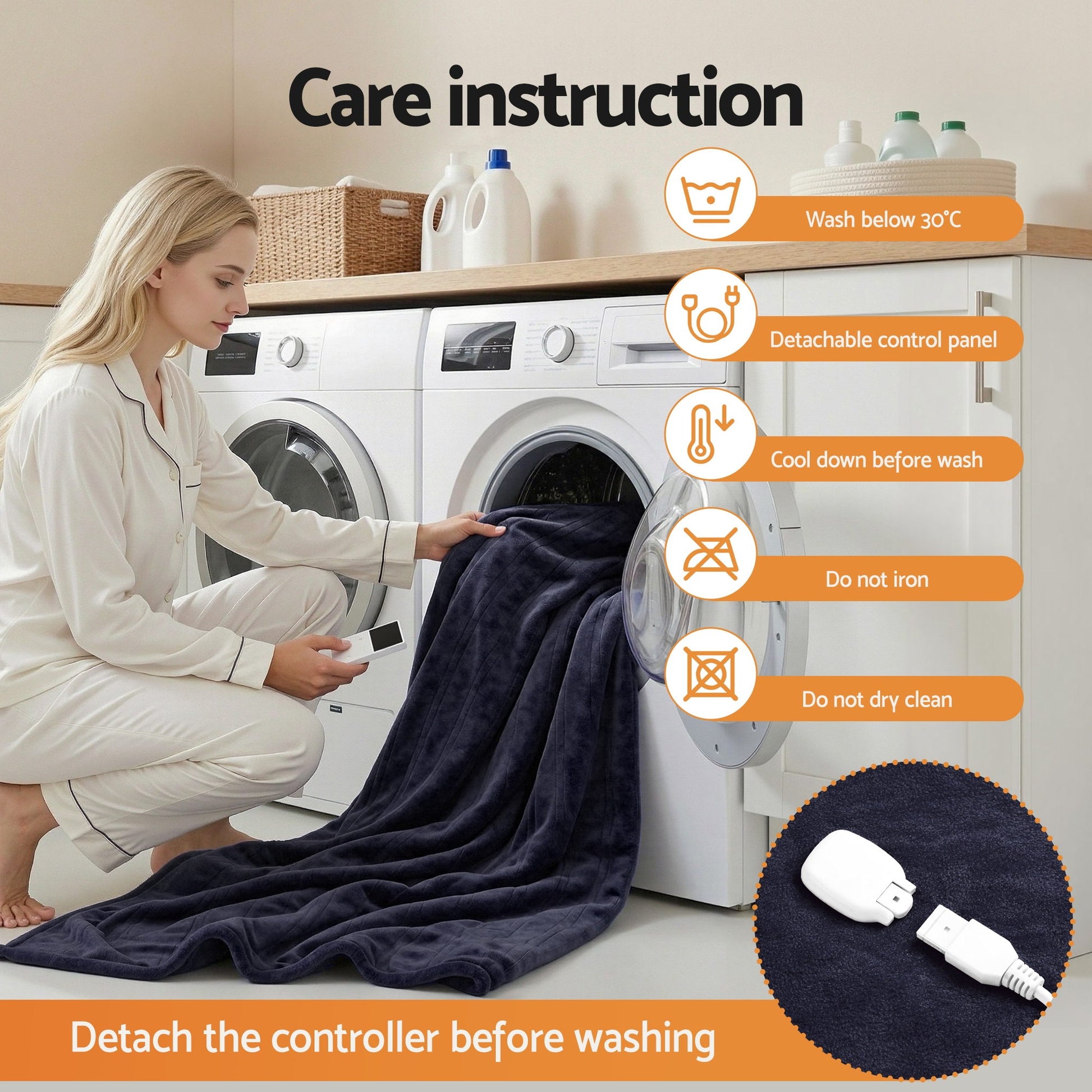 Giselle Electric Throw Rug Double Size 200x180cm Coral Fleece Heated Blanket Charcoal EB-C-THROW-RUG-200-CHR