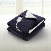 Giselle Electric Throw Rug Heated Blanket Fleece Charcoal EB-C-THROW-RUG-DS-CHR