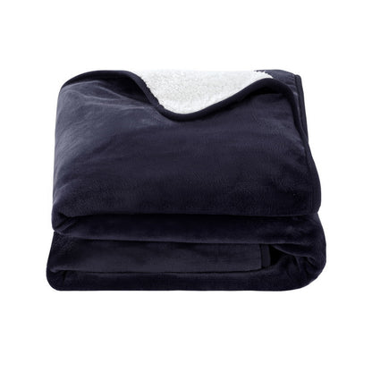 Giselle Electric Throw Rug Heated Blanket Fleece Charcoal EB-C-THROW-RUG-DS-CHR