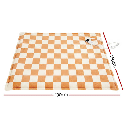 Giselle Electric Throw Rug Dual Side Fleece Flannel Heated Blanket Yellow EB-C-THROW-RUG-DS-CKYL