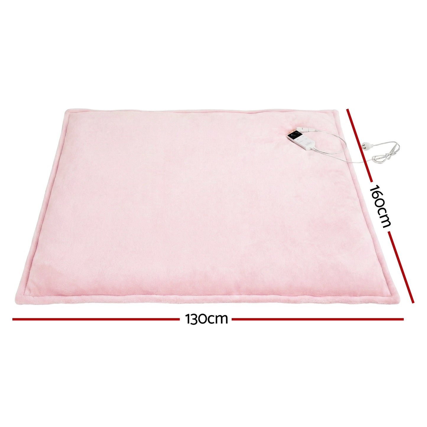Giselle Electric Throw Rug Dual Side Fleece Flannel Heated Blanket Pink EB-C-THROW-RUG-DS-PK