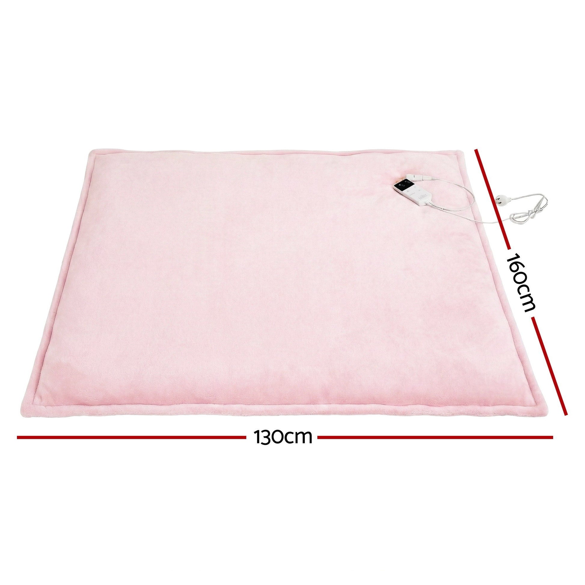 Giselle Electric Throw Rug Dual Side Fleece Flannel Heated Blanket Pink EB-C-THROW-RUG-DS-PK