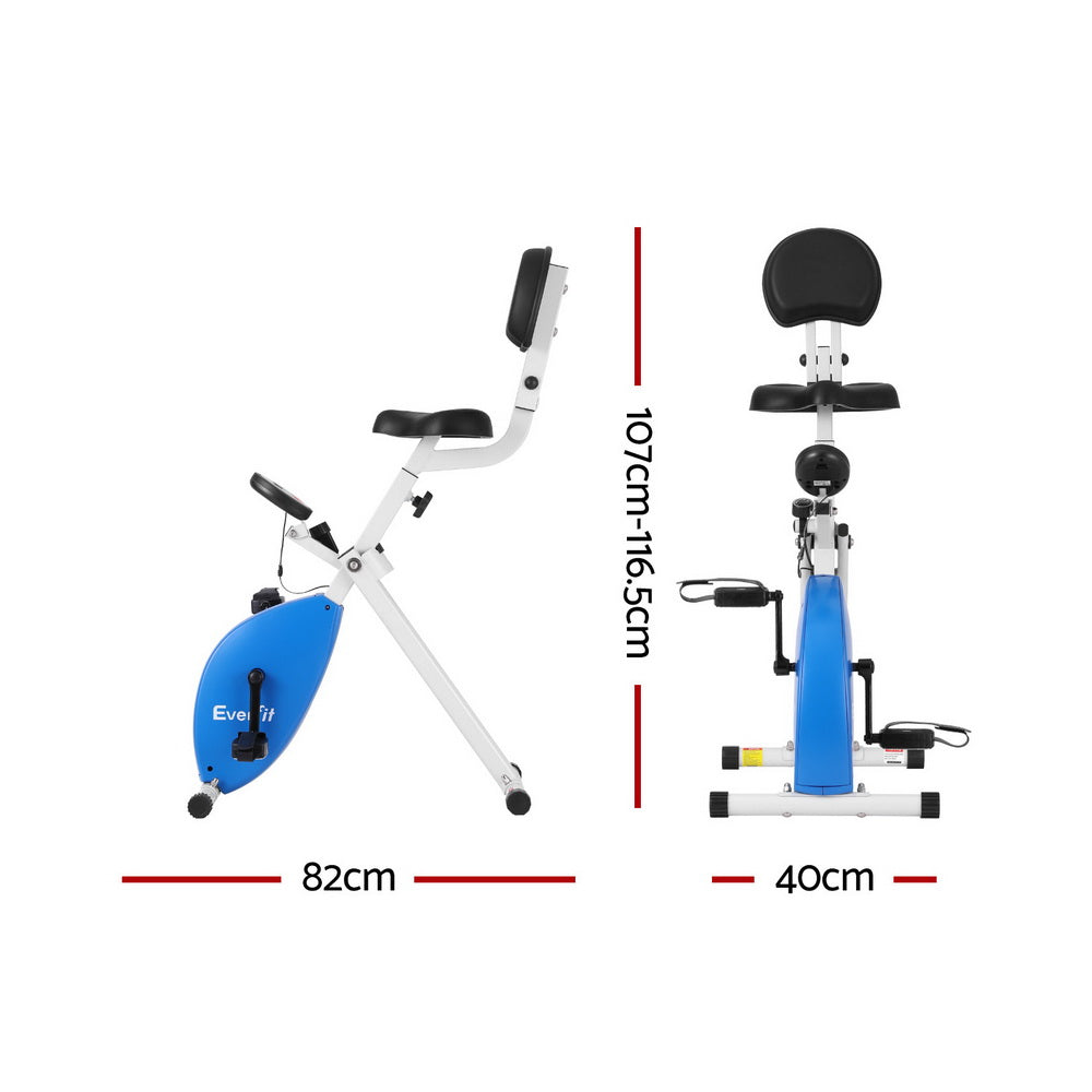Everfit Under Desk Exercise Bike Magnetic Resistance X-bike Workouts 100kg Capacity EB-F-DB-02-BK
