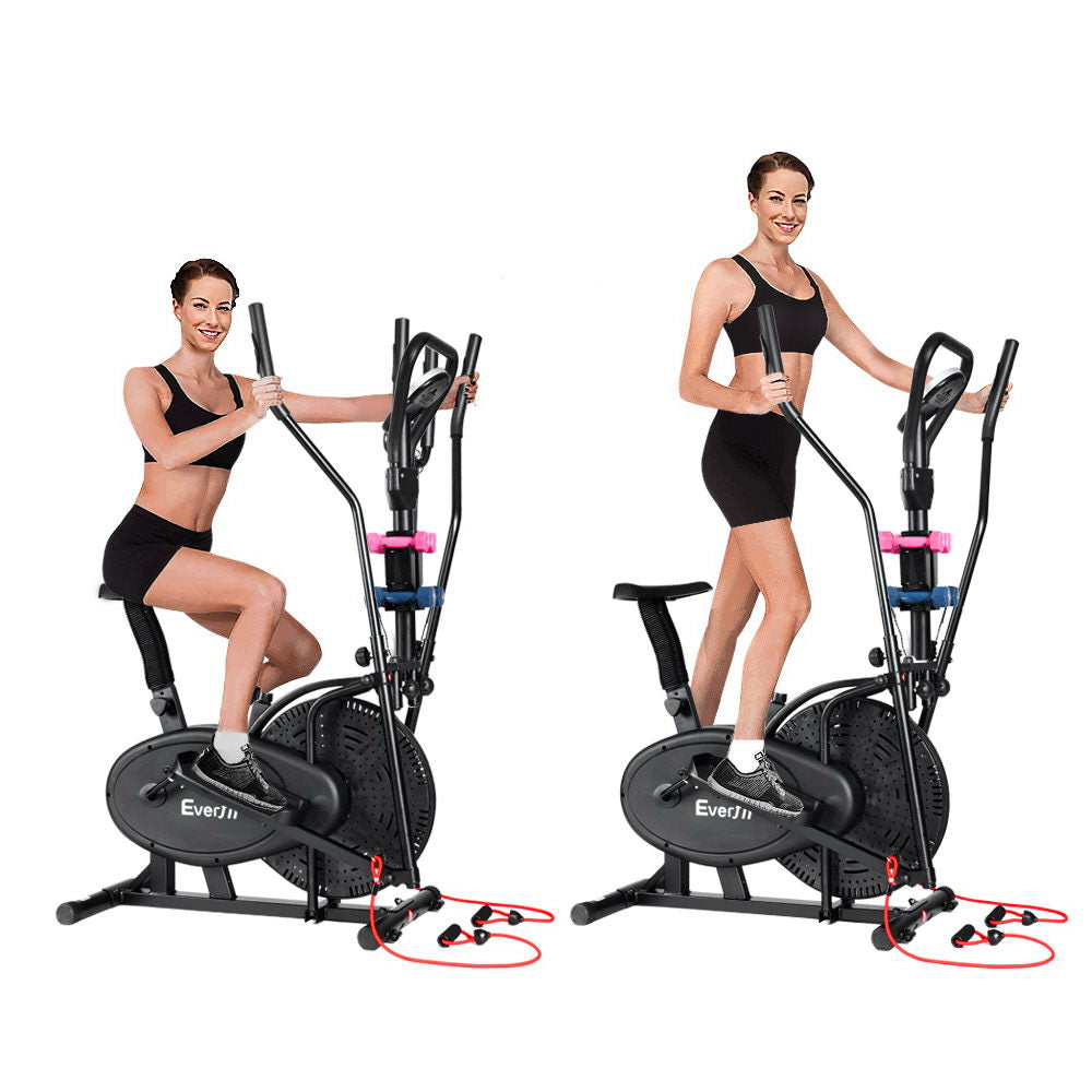 Everfit Exercise Bike 6 in 1 Elliptical Cross Trainer Home Gym Indoor Cardio EB-F-ELLI-01-6IN-BK