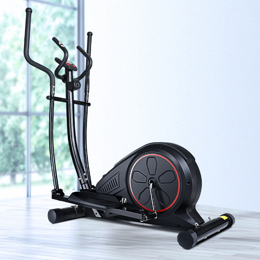 Everfit Exercise Bike Elliptical Cross Trainer Home Gym Fitness Machine LCD EB-F-MB-01-BK