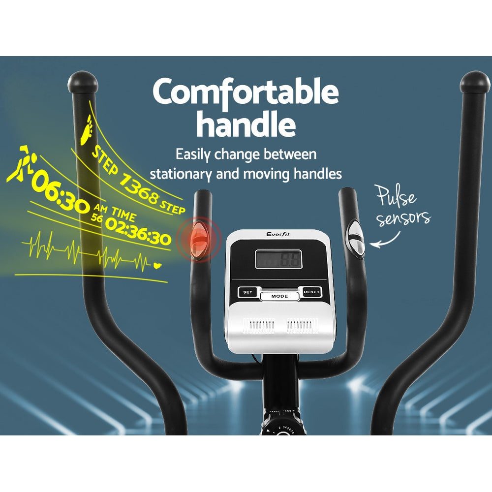 Everfit Exercise Bike Elliptical Cross Trainer Home Gym Fitness Machine 100kg EB-F-MB-03-BK