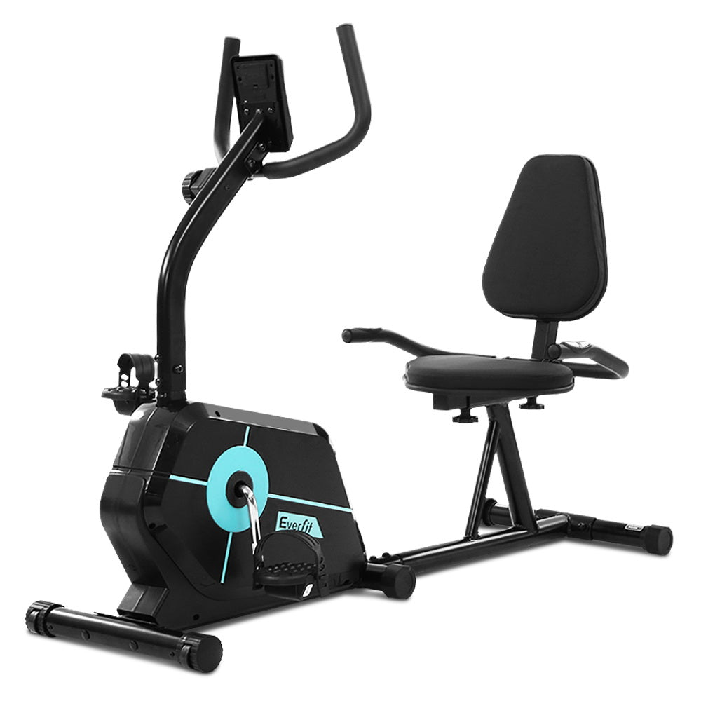 Everfit Exercise Bike Magnetic Recumbent Indoor Cycling Home Gym Cardio 120kg EB-F-RB-02-BK