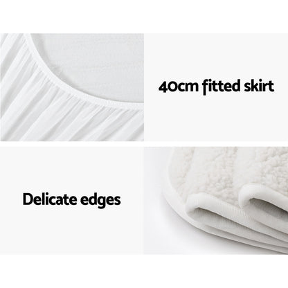 Giselle Bedding Queen Size Electric Blanket Fleece EB-FL-LCD-Q