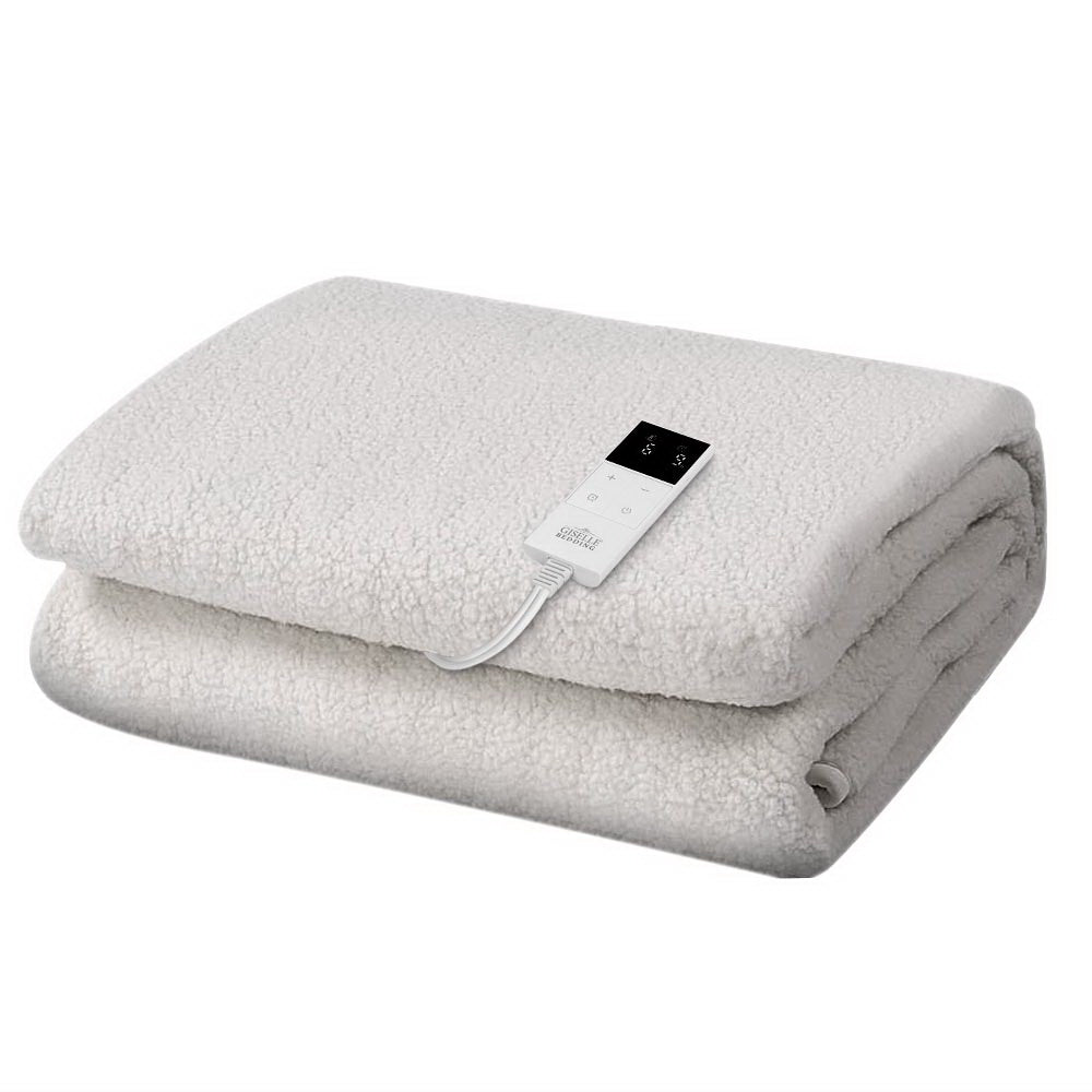 Giselle Bedding Single Size Electric Blanket Fleece EB-FL-LCD-S