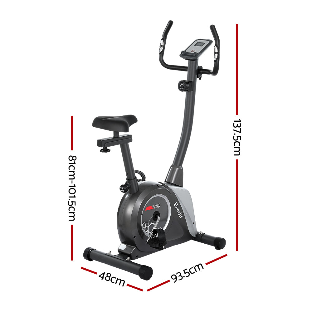 Everfit Magnetic Exercise Bike Upright Bike Fitness Home Gym Cardio EB-H-MB-01-GR