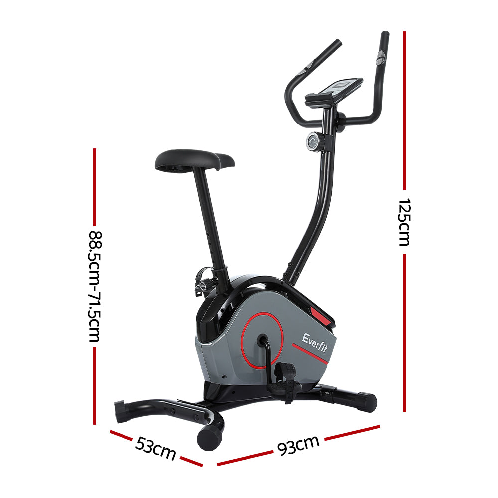 Everfit Magnetic Exercise Bike 8 Levels Upright Bike Fitness Home Gym Cardio EB-H-MB-04-BK