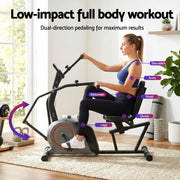Everfit Exercise Bike Recumbent Cycling Magnetic Bluetooth App Connect Home Gym EB-H-RB-04-BK