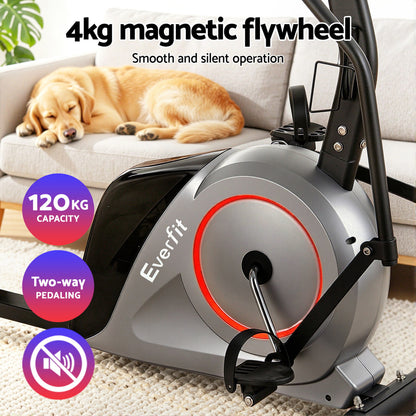 Everfit Exercise Bike Recumbent Cycling Magnetic Bluetooth App Connect Home Gym EB-H-RB-04-BK