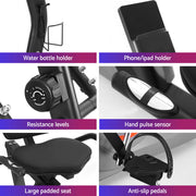 Everfit Exercise Bike Recumbent Cycling Magnetic Bluetooth App Connect Home Gym EB-H-RB-04-BK
