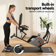 Everfit Exercise Bike Recumbent Cycling Magnetic Bluetooth App Connect Home Gym EB-H-RB-04-BK