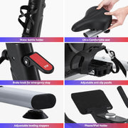 Everfit Exercise Bike Spin Bike Electromagnetic Smart Home Fitness 24-Level Resistance 120kg Bluetooth EB-I-EM-S800-BK