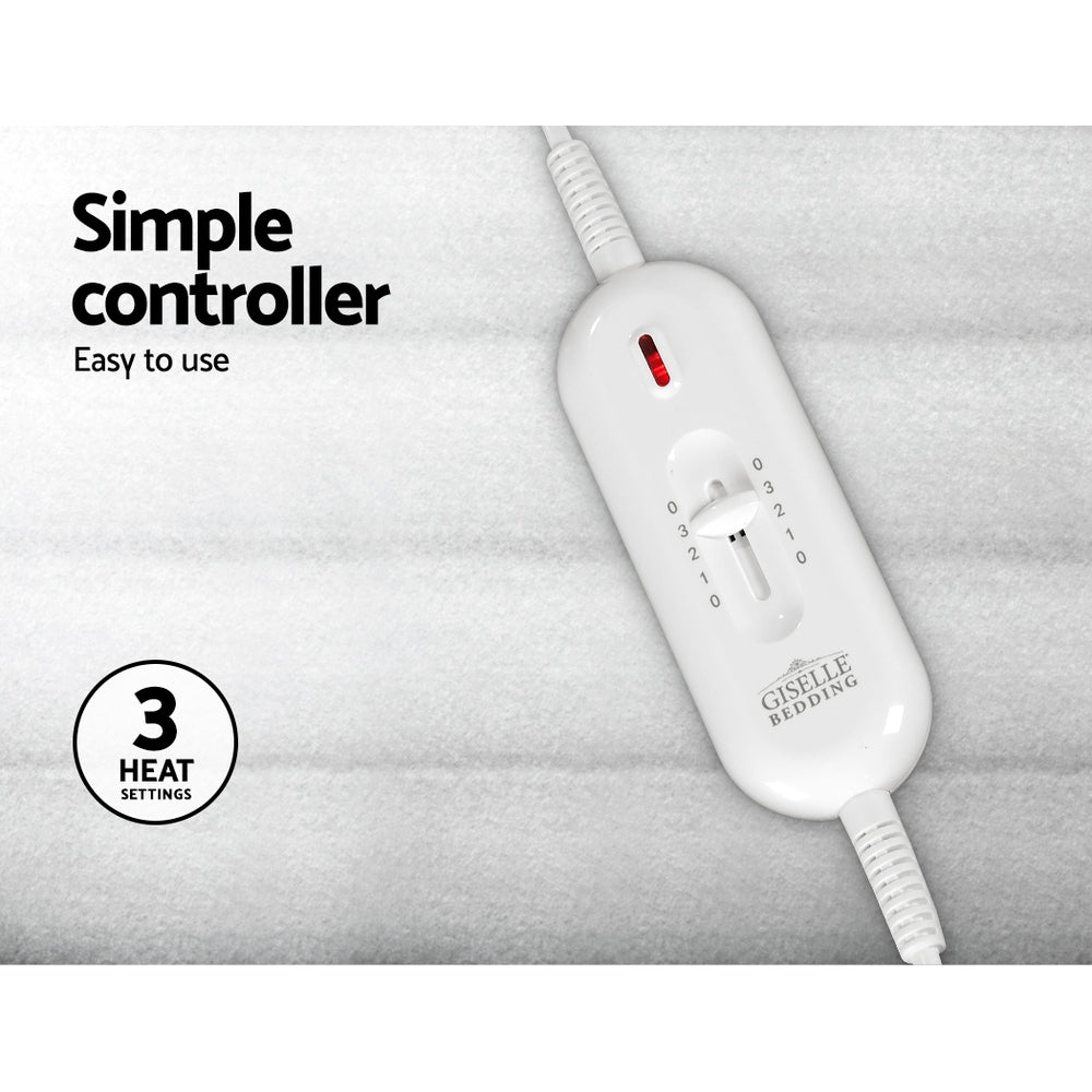 Giselle Bedding King Size Electric Blanket Polyester EB-POLY-MC-K
