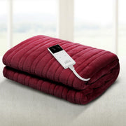 Giselle Electric Throw Rug Heated Blanket Fleece Red EB-THROW-RUG-BGD