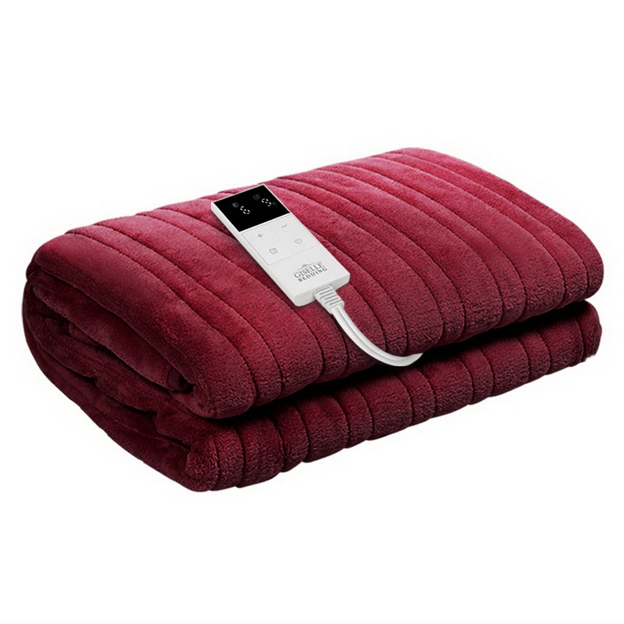 Giselle Electric Throw Rug Heated Blanket Fleece Red EB-THROW-RUG-BGD