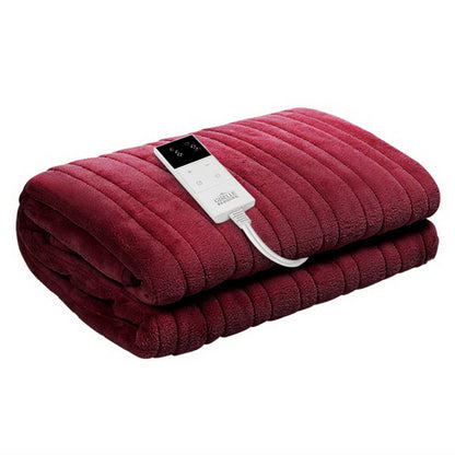 Giselle Electric Throw Rug Heated Blanket Fleece Red EB-THROW-RUG-BGD