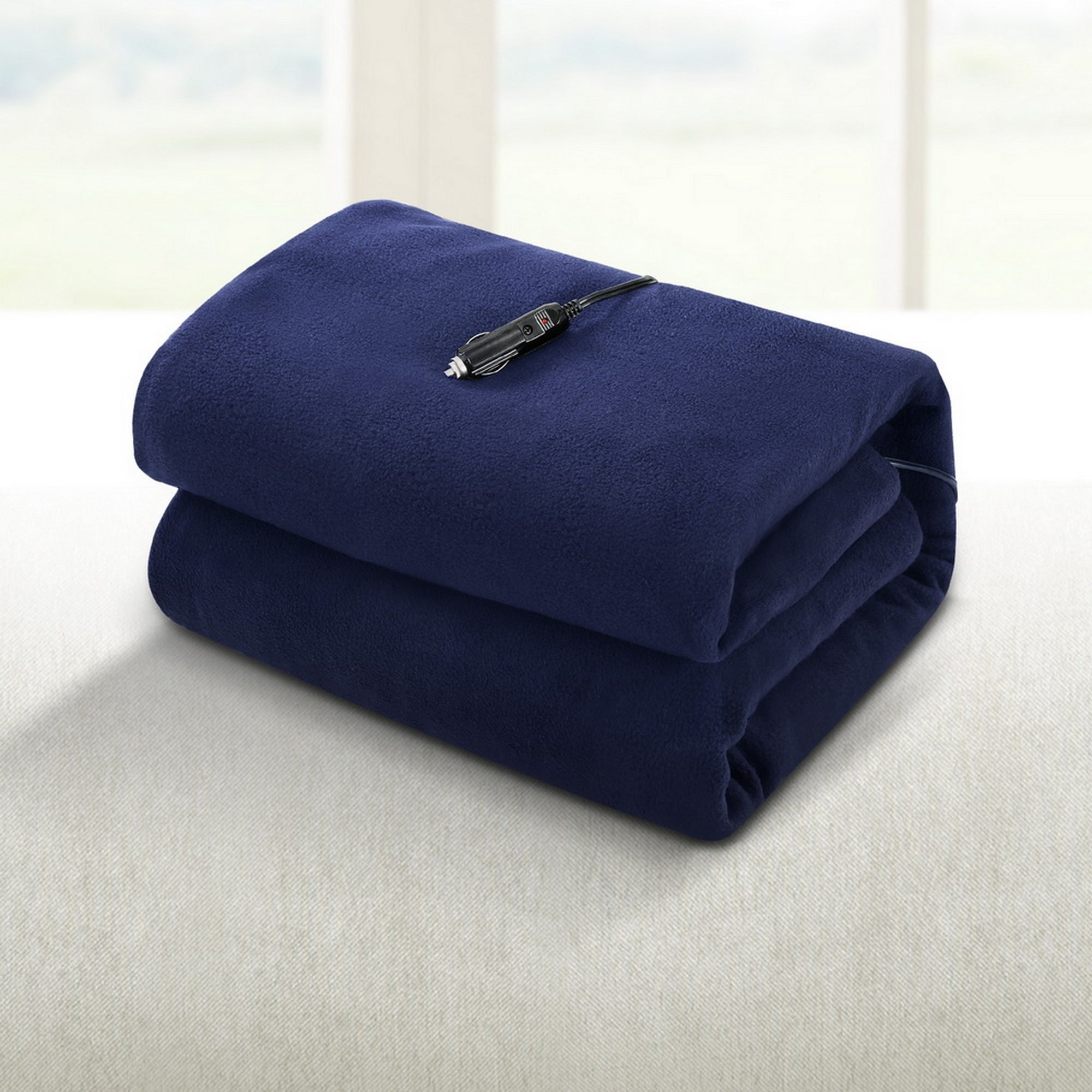 Giselle Electric Heated Blanket Car Truck Throw Rug Travel Camping 12V DC Aut EB-THROW-RUG-CAR-BL