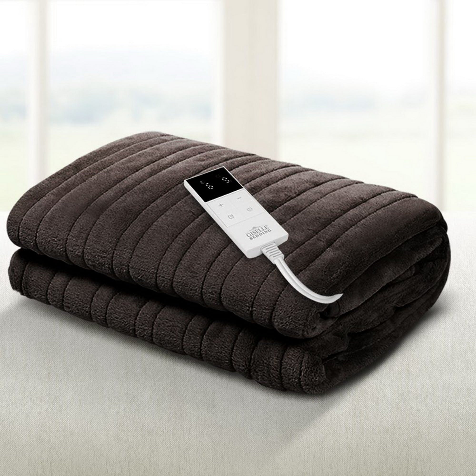 Giselle Bedding Electric Throw Blanket - Chocolate EB-THROW-RUG-CBR